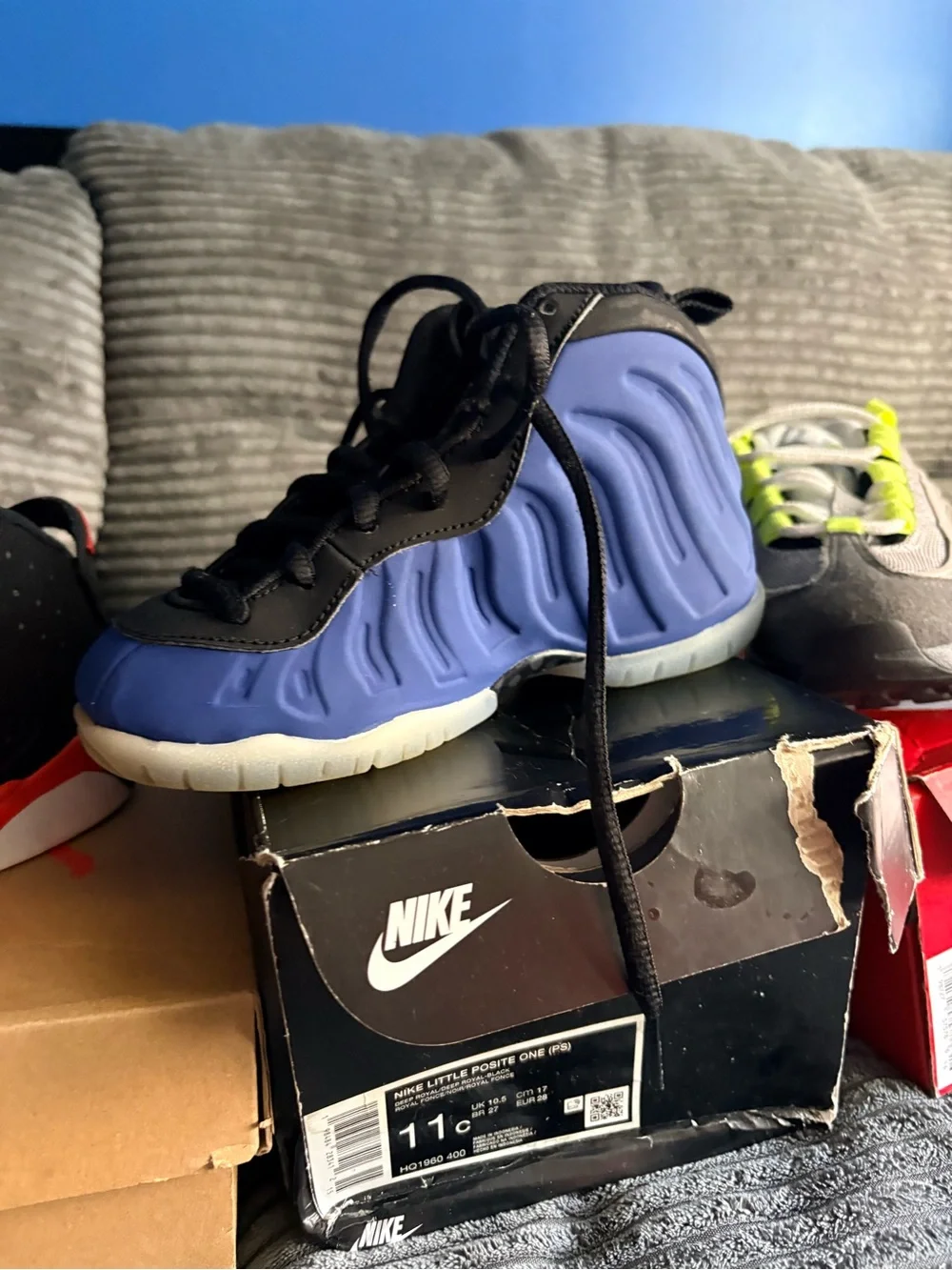 Nike Kids Foamposite Little Posite - Royal Blue & Black